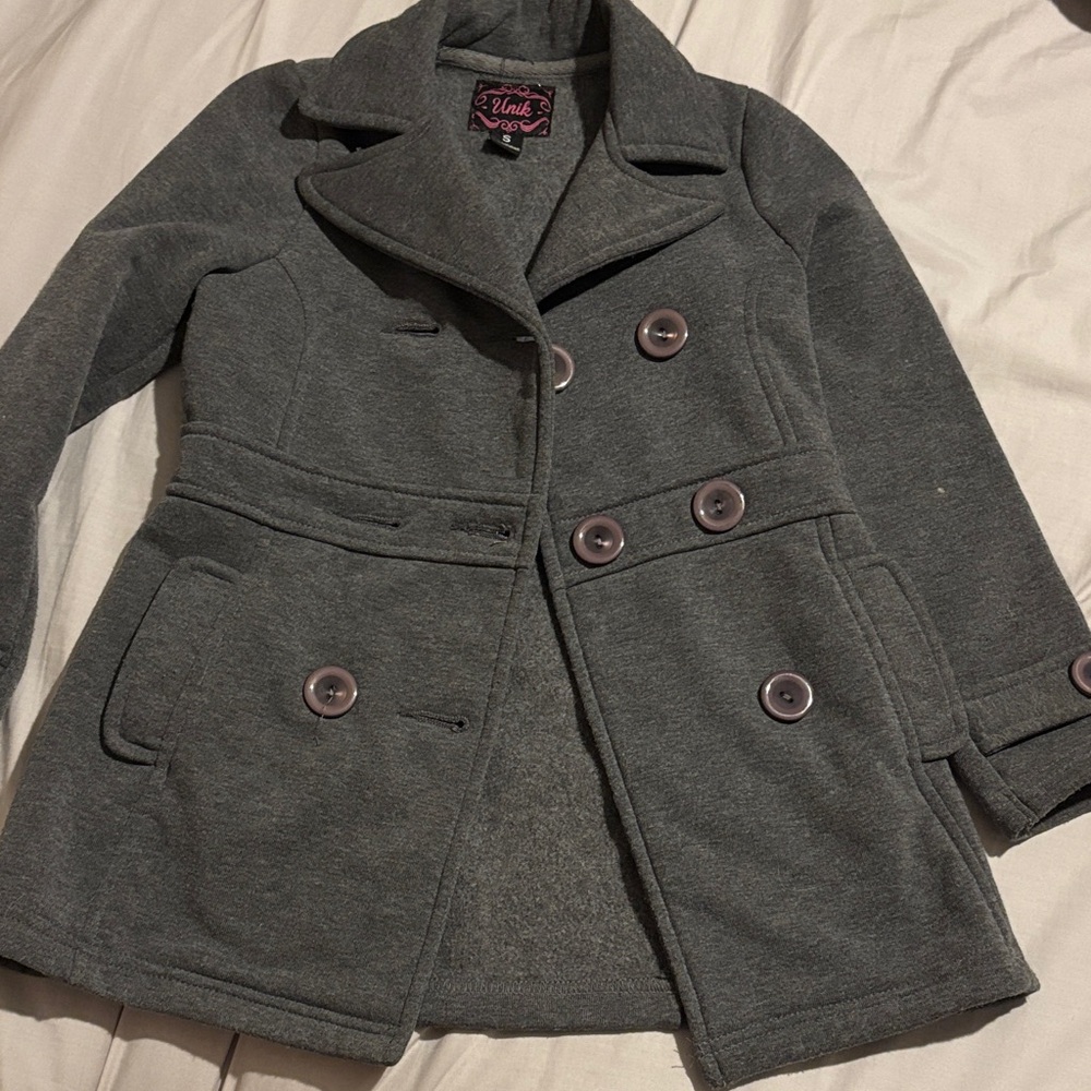 Vineyard Vines Charcoal Double-Breasted Coat
